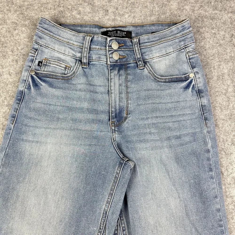 Judy Blue Light Blue Flare & Wide Leg Jeans - Picture 2 of 14